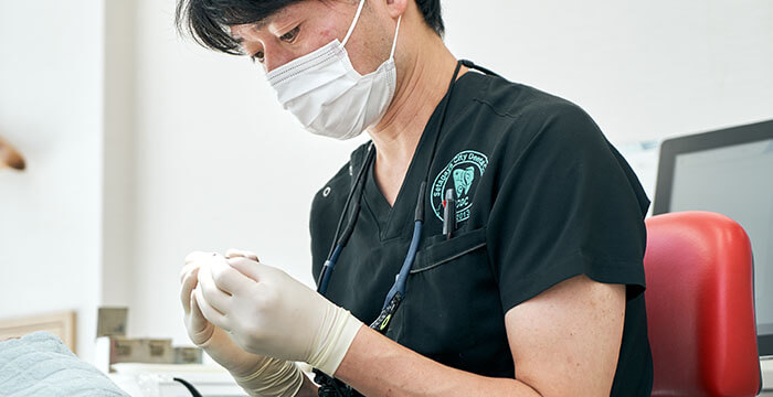 治療後のブラッシングと定期検診